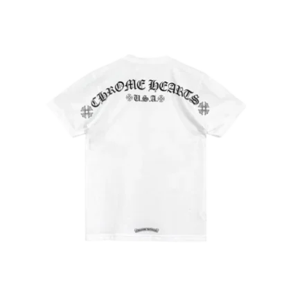 White chrome hearts logo shirt