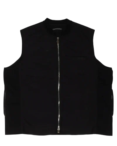 Black Cross Patch Nylon Vest | Chrome Hearts