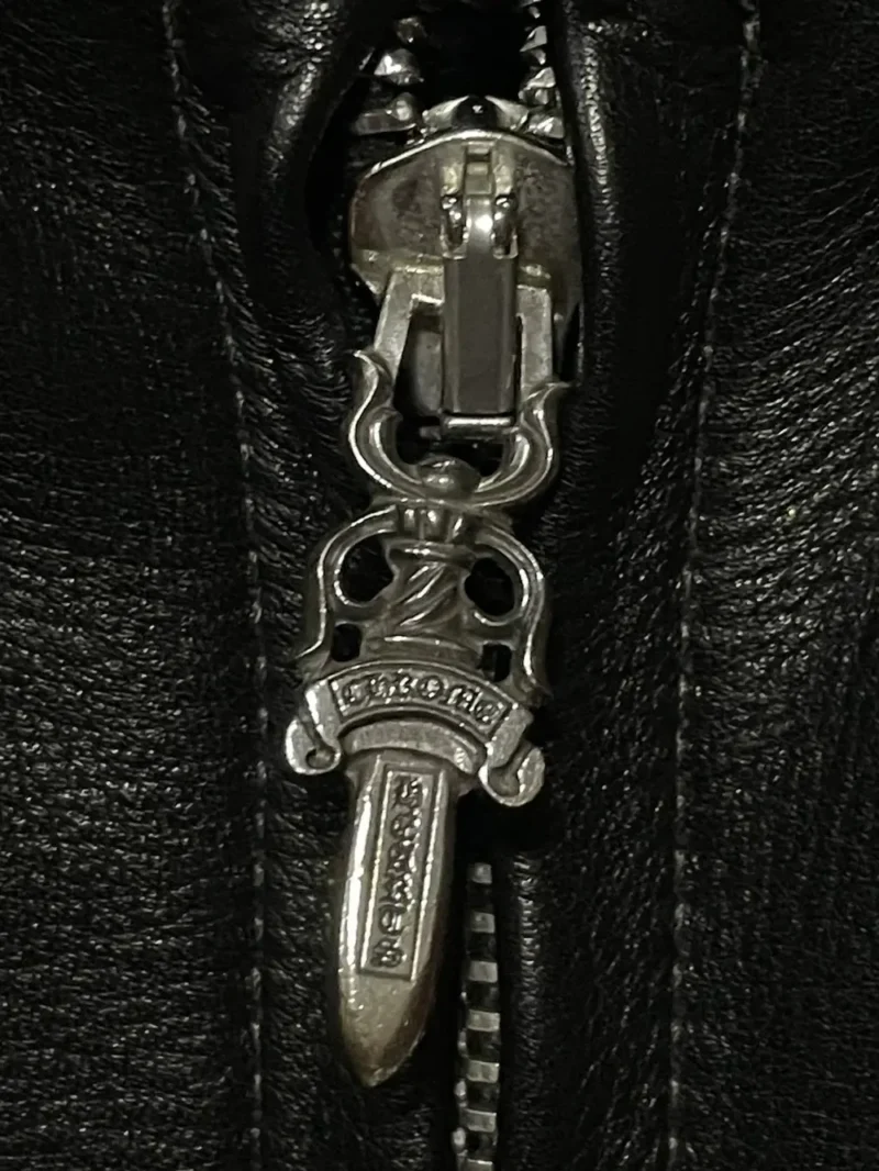 Leather Rider Matty Boy Cemetery Cross Patch Jacket | Chrome Hearts