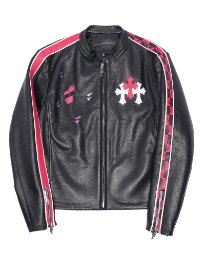 Hand-Painted Matty Boy Cemetery Cross Patch Jacket | Chrome Hearts