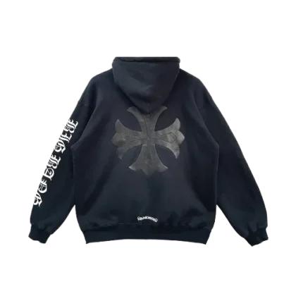 Leather Patch Hoodie