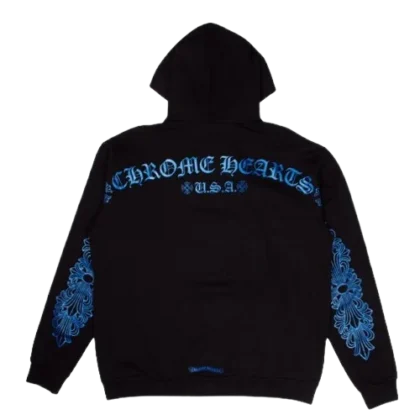 Chrome Hearts Blue Glitter Friends & Family Hoodie