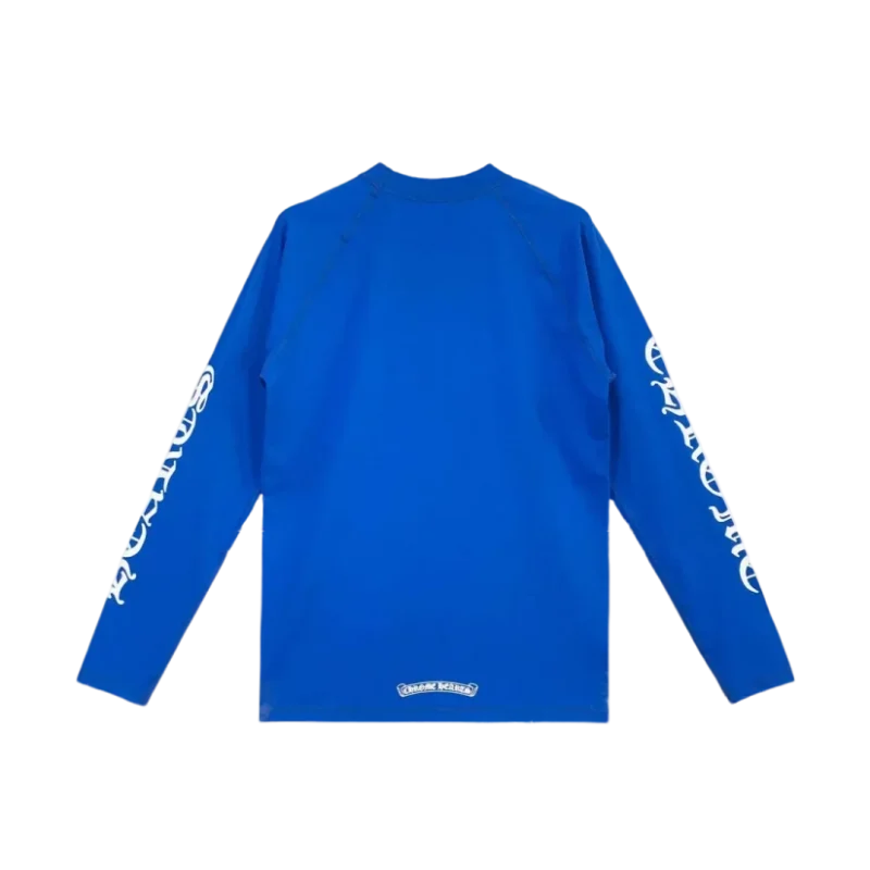 Blue Horseshoe Script Logo Biking Shirt