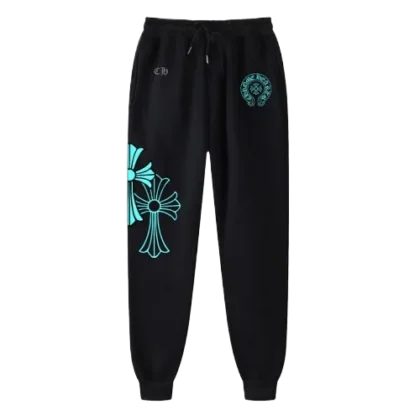 Chrome Hearts Blue Triple Cross Sweatpants/Joggers