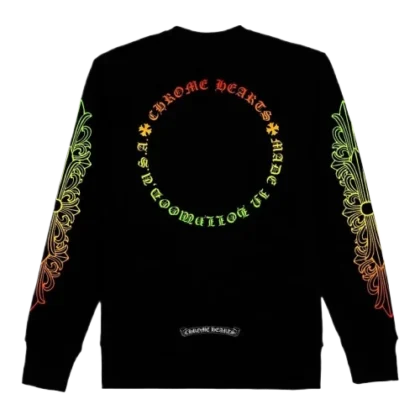 Chrome Hearts Gradient Flower Pattern Sweatshirt