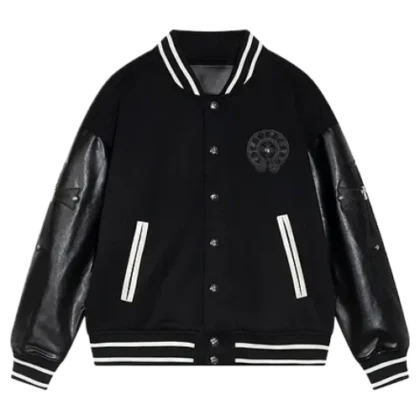 Chrome Hearts Horse Shoe Embroidery Patch Varsity Jacket