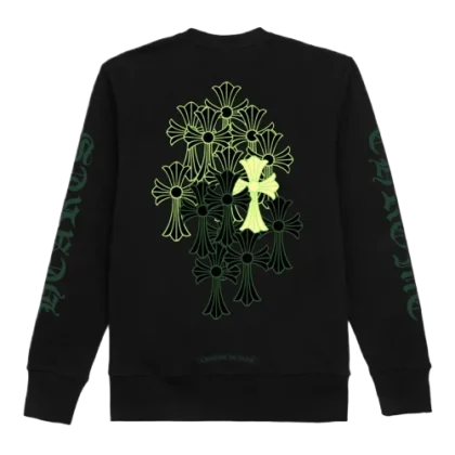 Chrome Hearts Multi Green Cemetry Cross Limited Edition Sweatshirt