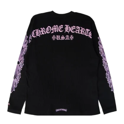 Chrome Hearts USA Pink PPO Thermal Long Sleeve T-Shirt