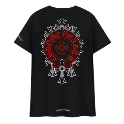 Chrome Hearts Red Horse Shoe Logo T-Shirt