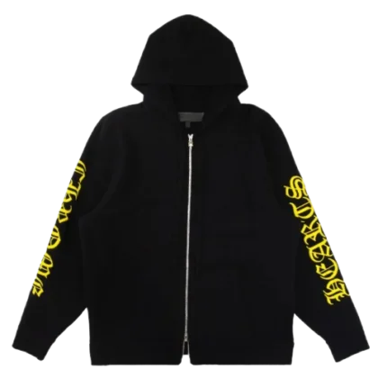 Chrome Hearts Yellow Embroidery Logo Cashmere Hoodie