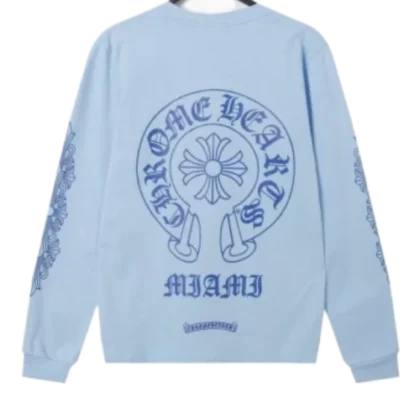 Chrome Hearts Blue Sanskrit Long Sleeve T-shirt