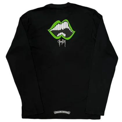 Chrome Hearts Matty Boy Green Chomper Long Sleeve Tee Black