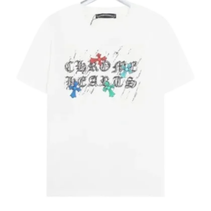 Chrome Hearts Multicolor Logo Short Sleeved T-Shirt