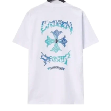 Chrome Hearts Sanskrit Letters Cross White T-Shirt