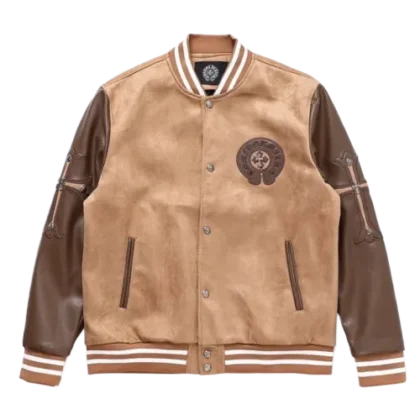 Wool Varsity Brown Jacket | Chrome Hearts