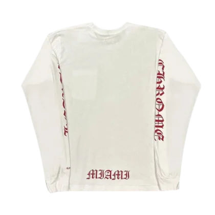 Exclusive Miami Chrome Hearts Neck Logo T Shirt White