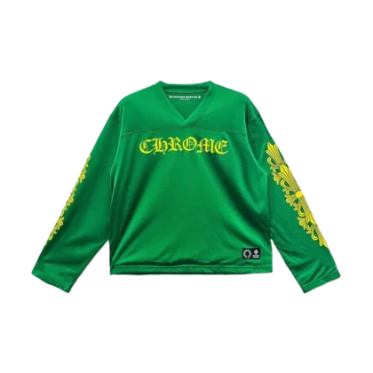 Green Mesh Jersey Long Sleeve Tee