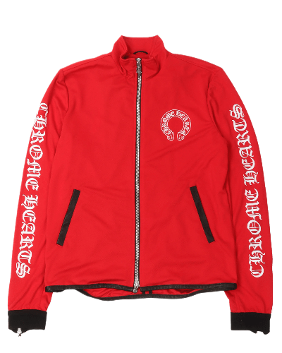 Red Horseshoe Logo Track Jacket | Chrome Hearts