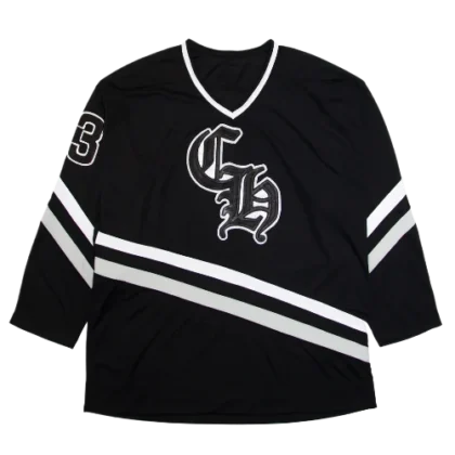 Chrome Hearts Leather Patch Hockey Jersey T-Shirt