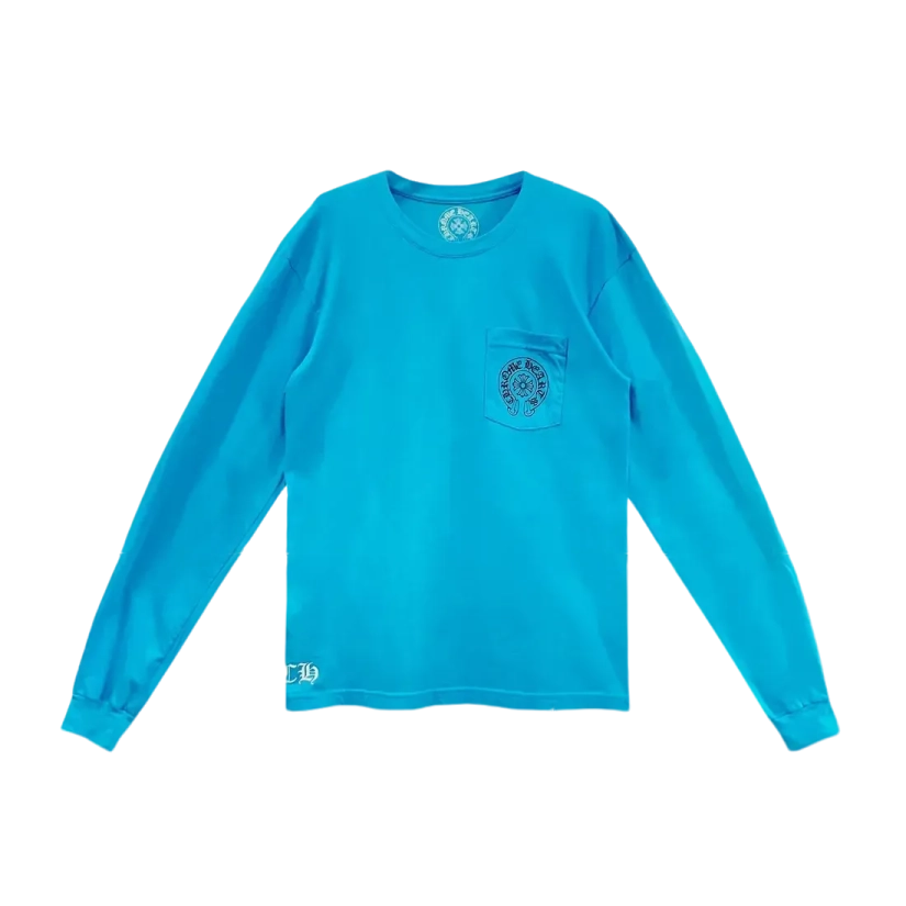 Las Vegas Exclusive Blue Horseshoe Logo Long Sleeve T-shirt
