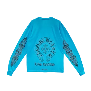 Las Vegas Exclusive Blue Horseshoe Logo Long Sleeve T-shirt