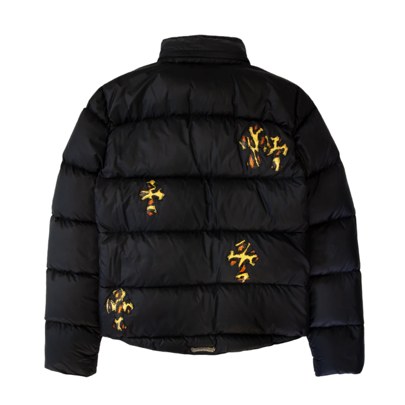 Leopard Cross Patch Puffer Jackets | Chrome Hearts