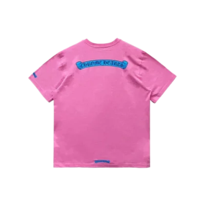 Pink Scroll Logo T Shirt