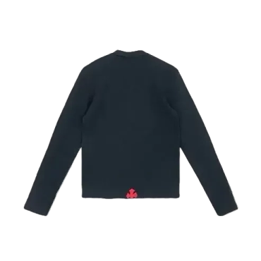 Leather Cross Patch Long Sleeve Tshirt