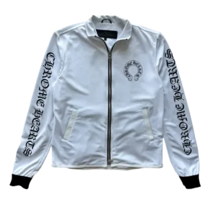 White Horseshoe Logo Track Jacket | Chrome Hearts