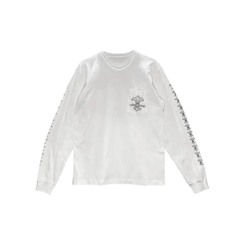 White Fleur Logo Long Sleeve Tshirt