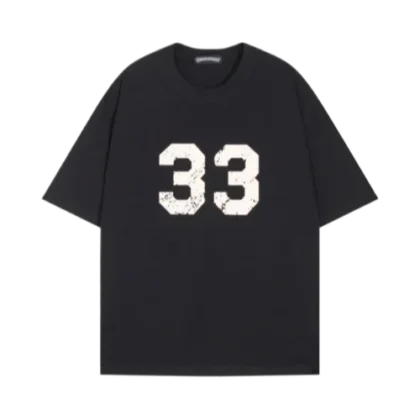 The 33 Chrome Hearts Logo Black T-Shirt is a must-have for those who value bold style and luxury. This high-quality T-shirt blends casual comfort with the iconic Chrome Hearts edge, making it a statement piece for anyone looking to elevate their streetwear collection. Crafted for Everyday Comfort and Style Crafted from premium cotton, this black T-shirt offers a soft and breathable fit that feels as good as it looks. The relaxed yet tailored silhouette ensures comfort and ease of movement, making it perfect for daily wear while still maintaining an elevated aesthetic. Iconic Chrome Hearts Branding The centerpiece of this T-shirt is the striking Chrome Hearts logo printed on the chest, representing the brand’s commitment to high-end craftsmanship and rebellious style. The bold, monochrome design exudes an edgy appeal, while the premium detailing reinforces the shirt’s luxurious feel. Versatile and Timeless With its minimalist design and bold logo, the 33 Chrome Hearts Logo Black T-Shirt can be effortlessly styled for a variety of occasions. Whether paired with jeans for a casual look or layered under a jacket for a night out, this tee delivers a touch of designer flair to any outfit. Embrace the Chrome Hearts Legacy Wearing the 33 Chrome Hearts Logo Black T-Shirt means embracing a piece of the brand's legendary legacy. Known for their edgy aesthetic and attention to detail, Chrome Hearts remains a symbol of luxury in streetwear. Add this timeless piece to your wardrobe and showcase your commitment to high-end fashion with a rebellious twist.