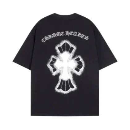 Chrome Hearts Embroidery Leather Cross Patch T-Shirt