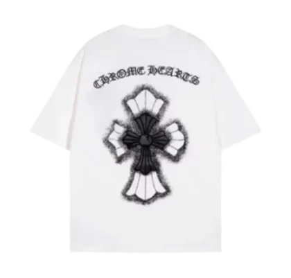 Chrome Hearts Embroidery Leather Cross Patch T-Shirt