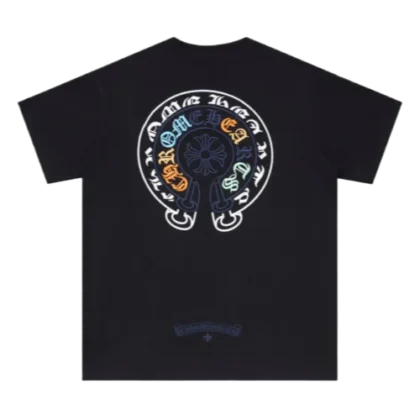 Chrome Hearts 3 to 4 Color Embroidery Logo Black T-Shirt