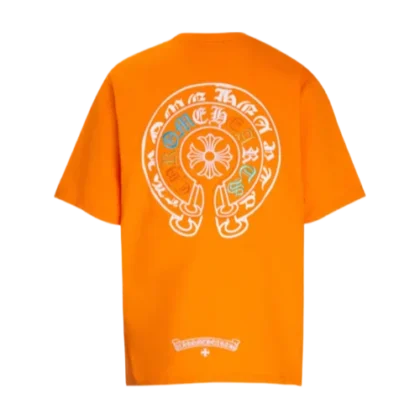 Chrome Hearts 3 to 4 Embroidery Color Logo Orange T-Shirt