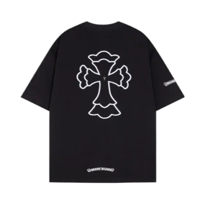 Stylish Chrome Hearts Embroidered Cross Tee