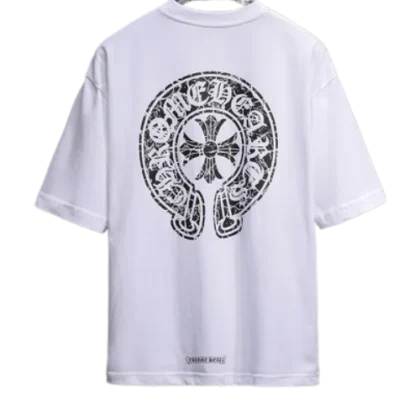 Straight Fit White Short Sleeve T-Shirt Chrome Hearts