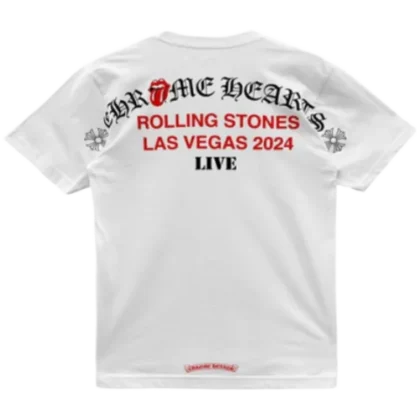 Live Chrome Hearts Rolling Stones Las Vegas 2024 Tee