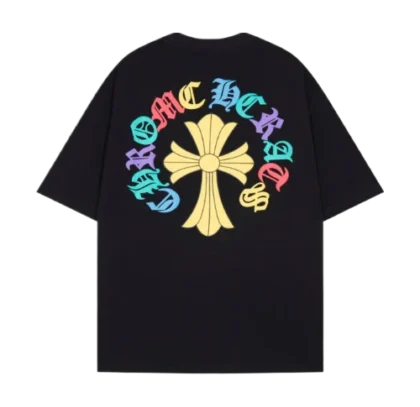 Classic Chrome Hearts Cross Logo Black Short Sleeved T-Shirt