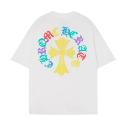 Classic Chrome Hearts Cross Logo White Short Sleeved Tee