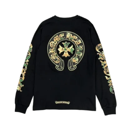 Chrome Hearts Camo Crosses Black Long Sleeve T-Shirt