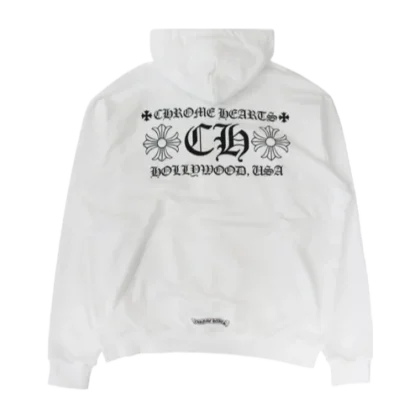 Chrome Hearts Hollywood USA White Hoodie