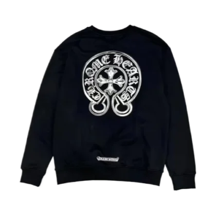 Chrome Hearts Malibu Metallic Cross Black Sweater