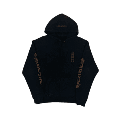Chrome Hearts Black Hoodie Brown Logo