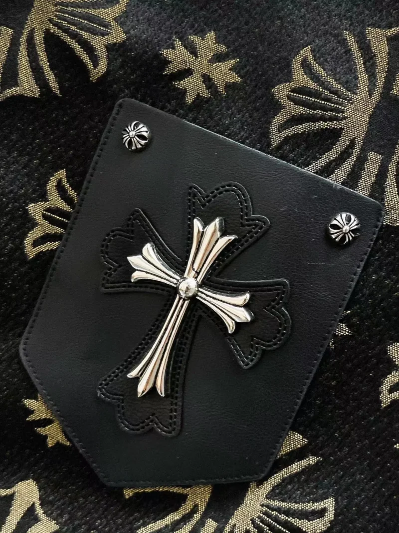 Chrome Hearts Leather Pocket Black Shirt with Short