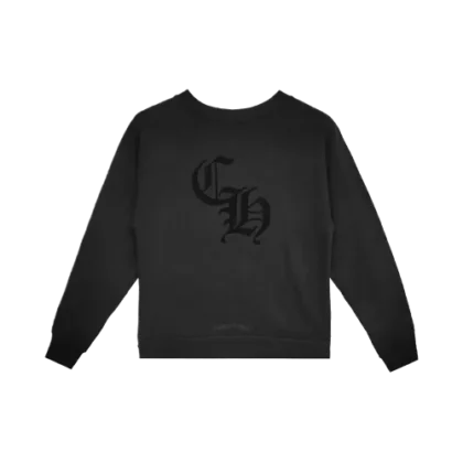 Chrome Hearts Triple Cross CH Letter Black Sweatershirt