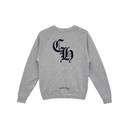 Chrome Hearts Triple Cross CH Letter Sweatershirt Grey