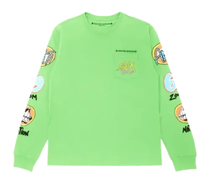 Chrome Hearts x Matty Boy Sex Records LS T Shirt Green