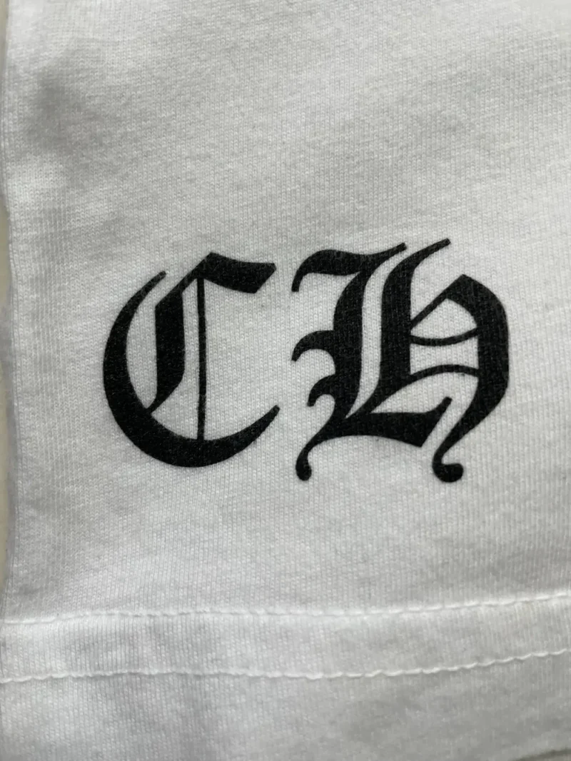 Cemetery Chrome Hearts Cross Red Horseshoe Tee White