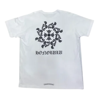 Exclusive Chrome Hearts Honolulu Cross Logo Pocket Tee White